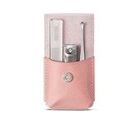 Juego de 3 cortaúñas portátiles personales, herramientas viaje for el cuidado las uñas for hombres y mujeres, set personal(Pink)