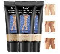 Juego de 3 crema de maquillaje para piernas, corrector resistente al agua, crema para piernas para un tono de piel uniforme y bronceado natural, bronceado duradero y cuidado para piernas hermosas