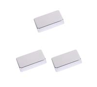 Juego de 3 cubiertas de metal para pastillas Humbucker para guitarra, cromadas