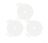 Juego de 3 cubiertas de rejilla para macetas, protector de plástico para plantas de mascotas, sistema de cubierta de macetas con agujero central para la mayoría de macetas estándar (blanco-s)