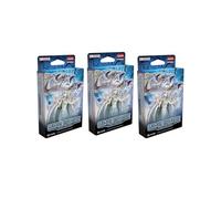 Juego de 3 cubiertas de Yu-Gi-Oh! Estructura: Blue-Eyes White Destiny (inglés) + Heartforcards® Protección de envío