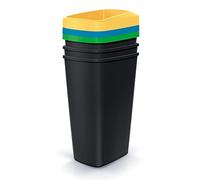 KEDEN Juego de 3 cubos de reciclaje de 45L cada