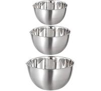 Juego de 3 cuencos mezcladores de acero inoxidable con caño vertidor y medición, cuenco de acero inoxidable, cuenco de cocina, 1,5 L, 3 L, 5 L, apilable