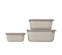 Juego de 3 cuencos multiusos rectangulares altos 750, 1500 y 3000 ml blanco nórdico cirqula mepal