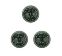 Juego de 3 dados acrílicos de varios lados para mesa de mesa, juego de rol, bar, club, verde