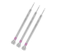 Juego de 3 destornilladores más delgados para reparación de relojes, punta de acero al carbono con mecanismo de cola giratorio, destornillador de reparación de relojes, juego de extracción de correa