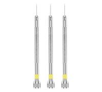 Juego de 3 destornilladores más delgados para reparación de relojes, punta de acero al carbono con mecanismo de cola giratorio, destornillador de reparación de relojes, juego de extracción de correa