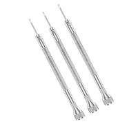 Juego de 3 destornilladores más delgados para reparación de relojes, punta de acero al carbono con mecanismo de cola giratorio, destornillador de reparación de relojes, juego de extracción de correa