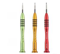 Juego de 3 destornilladores triwing Y000 Y0 Y2 para reparación de interruptores de reloj inteligente de teléfono, puntas de acero duro de 0,6 mm, 1,5 mm, 2,0 mm con tapa giratoria