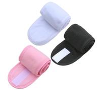 Juego de 3 diademas anchas ajustables para mujer, yoga, baño, ducha, maquillaje, lavado facial, cosméticos, accesorios (B2)