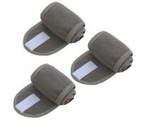 Juego de 3 diademas anchas ajustables para mujer, yoga, baño, ducha, maquillaje, lavado facial, cosméticos, accesorios (3 unidades, gris)