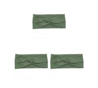 Juego de 3 diademas de ganchillo con estampado floral de leopardo, deportes, ajustables, de alta elasticidad, accesorios de peinado para deportes, gimnasio, verde militar