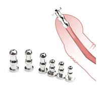 Juego de 3 dilatadores uretrales de acero inoxidable, dilatador uretral de pene hueco, tapón de pene de metal, estimulación uretral, masturbación del pene, cetro príncipe, juguete sexual para hombres(