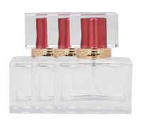 Juego de 3 dispensadores de perfume recargables de vidrio de 30 ml, botellas de viaje portátiles de tamaño pequeño, rojo, verde y morado, Red, Casual