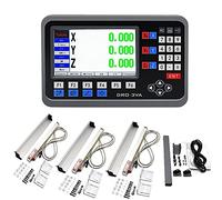 Juego de 3 ejes DRO pantalla digital ToAuto con escala lineal de 3 ejes, para fresado CNC, báscula lineal electrónica, fresadoras, indicador de posición (carrera efectiva: 250 mm + 550 mm + 750 mm)