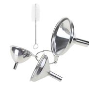 Juego de 3 embudos de cocina de acero inoxidable, pequeña herramienta de extracción de aceite, metal de grado alimenticio para especias esenciales, herramienta de goteo