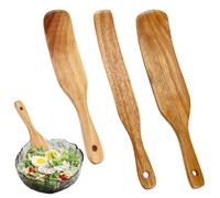 Juego de 3 espátulas de madera de 9 y 11 pulgadas, espátula de masa madre de madera para agitar, espátula de masa madre para pan, herramientas para tarros de cocina, agitar, raspar y voltear (3 piezas