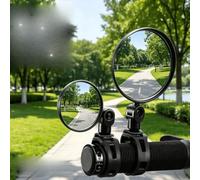 Juego de 3 espejos retrovisores giratorios de 360 grados, 2 espejos de manillar con 1 bolsa de espuma, reflector acrílico de gran angular, soporte ajustable para bicicletas, motocicletas, vehículos