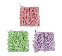 Juego de 3 esponjas de ducha con diseño de dispensador de jabón para una rápida creación de espuma, uso eficiente en el baño
