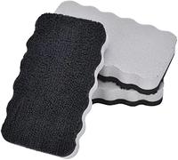Juego de 3 esponjas magnéticas para pizarra blanca, lavables a mano, borrador de microfibra para rotafolio, tablón de notas, pizarra magnética, pizarra de escritura (3 gris)