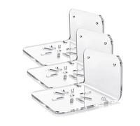 Juego de 3 estantes adhesivos de pared acrílicos versátiles para cámaras de seguridad y más montaje bidireccional fácil de instalar