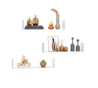 Juego de 3 Estantes Flotantes de Pared para Almacenaje, Estantería (80 x 18 x 18 cm, incluye kit completo de fijación incluido), color blanco