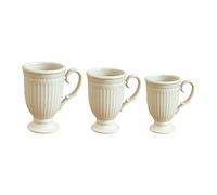 Juego de 3 figuras delicadas de taza de café en miniatura francesa real pintada a mano para colección de casa de muñecas 1/12, juego de tazas de café en miniatura