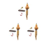 Juego de 3 flautas de bambú Hulusi Woodwind Calabaza Cucurbit para aprendizaje de música, ejercicio, regalo c clave