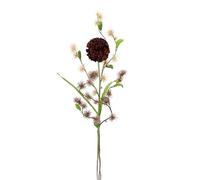 Juego de 3 Flores Artificiales de alio, decoración de Flores Individuales, Ramo de Flores Individuales, Flores de Tallo, Rama de Tallo, Rama de Flores, Rama Decorativa, Rama Artificial, Color Rojo
