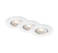 Juego de 3 Focos LED Empotrables Baño IP65 Impermeable Regulables Giratorios ...