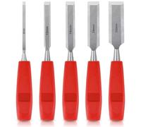 Juego de 3 formones para madera, acero al carbono, bisel, 12mm 19mm 25mm, mango antideslizante(5 Pack)
