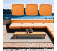 Juego de 3 fundas de cojín para exteriores, impermeables, extraíbles, para sofá y jardín, 50 x 50 x 5 cm, elegantes y perfectas para uso en patio y balcón