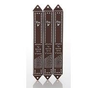 Juego de 3 fundas Mezuzah Mezuzah Mezuza de 12 cm, diseño judaico judío