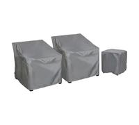 Juego de 3 fundas para sillas de jardín y mesa - 210D Oxford Waterproof | | 32,28 x 30,31 x 31,5 y 19,69 x 20,87 pulgadas 210D Oxford Cloth | Waterproof, UV-Resistant, And Tear-Resistant Design With