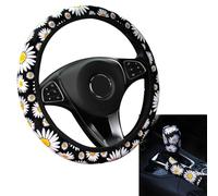 Juego de 3 fundas para volante de coche, cubierta de freno de mano, funda de engranaje para coches, material suave, diseño antideslizante, se adapta a la mayoría de volantes estándar de 14.5 a 14.9