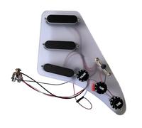 Juego de 3 golpeadores acrílicos SSS precableados con arnés de pastillas transparentes cargadas para guitarra eléctrica