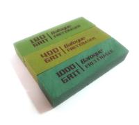 Juego de 3 gomas abrasivas para pulir trastes de guitarra barroca, para luthier, con grano 180/400/1000 (uso frecuente).