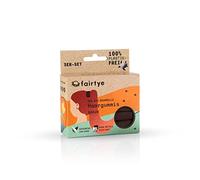 Juego de 3 gomas para el pelo de Fairhair, color marrón, de algodón orgánico y caucho natural, sin molestos metales o costuras, cuidadosas con el cabello y respetuosas con el medio ambiente, fáciles