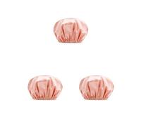 Juego de 3 gorros de dormir para mujer, impermeables, a prueba de aceite, gruesos, a prueba de polvo, accesorios para la cabeza de niña, color rosa arcoíris