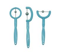 Juego de 3 herramientas de elevación de lateralización de punta de lengua para niños, herramienta de entrenamiento muscular oral, herramientas de terapia del habla para autismo (azul claro)