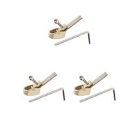 Juego de 3 herramientas de latón para hacer violín para carpintería, avión, dorado, XXS