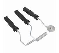 Juego de 3 herramientas de paleta de burbujas de fibra de vidrio de aleación de aluminio, kit de rodillo laminador FRP con diseño de dientes de sierra, herramientas profesionales