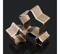 Juego de 3 herramientas de perforación de cuero con cortadores de gota, corazón, estrella para cortar cuero, tela, arcilla en joyas y proyectos creativos de bricolaje (3 estrellas)