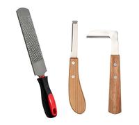 Juego De 3 Herramientas Para Cortar Pezuñas: Herramientas De Herrador, Escofina Para Pezuña De Doble, 2 Cuchillo Para Pezuñas, Diseño Práctico Y Fácil De Usar, Herramienta Para Herrar Caballos Kit