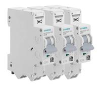 Juego de 3 interruptores automáticos P+N 20A