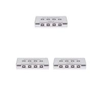Juego de 3 interruptores de 4 puertos USB 2.0 para compartir automáticamente HUB Selector de escáner de impresora