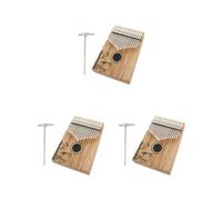 Juego de 3 kalimba de 17 teclas, para principiantes y principiantes, con 17 dedos, piano, pulgar, instrumento de mano