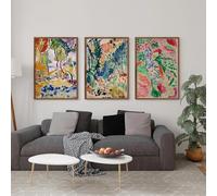 Juego de 3 láminas decorativas de Matisse para pared, de Henri Home, ideales para la decoración de dormitorios y salas de estar (60x85 cm - 3 piezas).