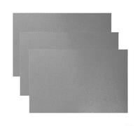 Juego de 3 láminas protectoras para frigorífico, 45 x 130 cm, antideslizantes, para cajones, armarios, estanterías de cocina, PEVA, lavables, negro, gris, transparente (gris)