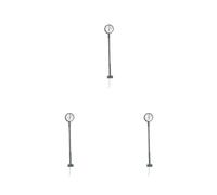 Juego de 3 lámparas de reloj de plataforma de metal, material de bricolaje, poste de lámpara en miniatura, ligero, luces de calle, hogar, patio, paisaje, estilo 6